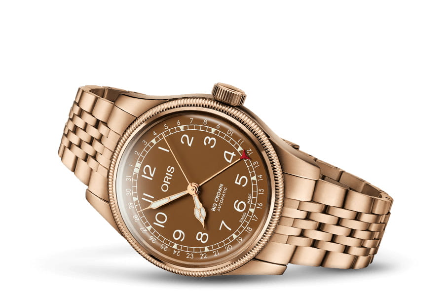 Oris Oris Big Crown Bronze Pointer Date 01 754 7741 3166-07 8 20 01 , наручные мужские часы фото под углом